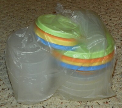 Tupperware - Variety Pack - 24 Piece Starter Set - Clear w/ Multi Color Seals
