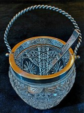 Antico Cestello Porta Ghiaccio in Cristallo Inizio '900 Alta Rappresentanza