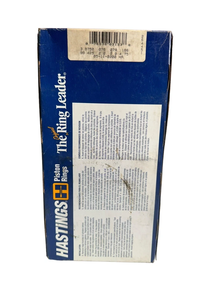 Anillos de pistón Hastings 660 anillo de pistón del motor CHEV GMC PONTIAC 8 CYL Foto 3 de 3