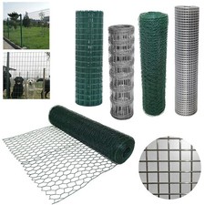 PVC Coated Wire Mesh Fencing Green Galvanised Garden Fence Chicken Rabbit Aviary