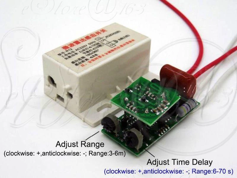 2x 100-220V Microwave Radar Sensor Switch Motion Detector For Alarm Anti Theft - Image 3 of 4