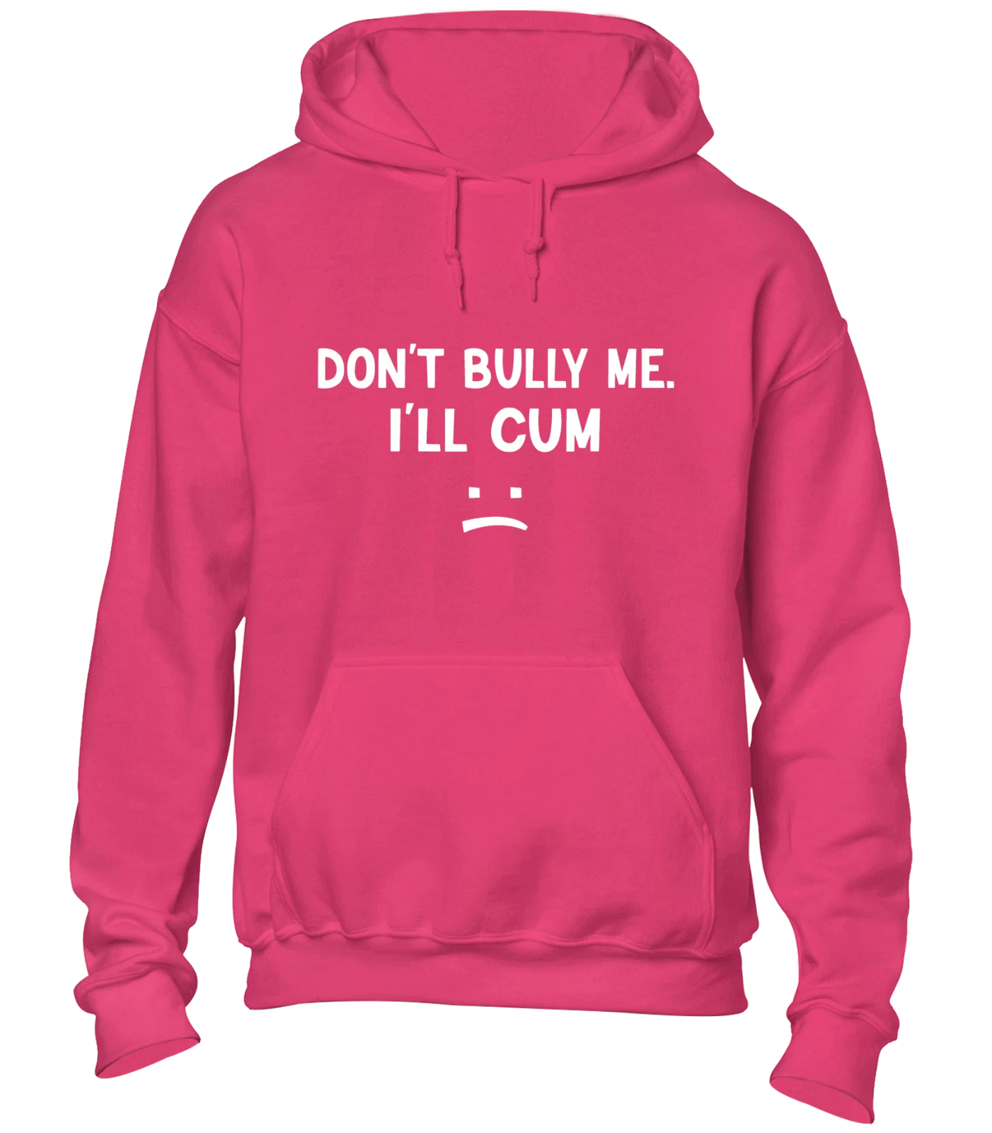 RHUDE FELPA CON CAPPUCCIO DON'T BULLY ME I'LL CUM HOODY DIVERTENTE SCHERZO RUDE STAMPATO SLOGAN TOP