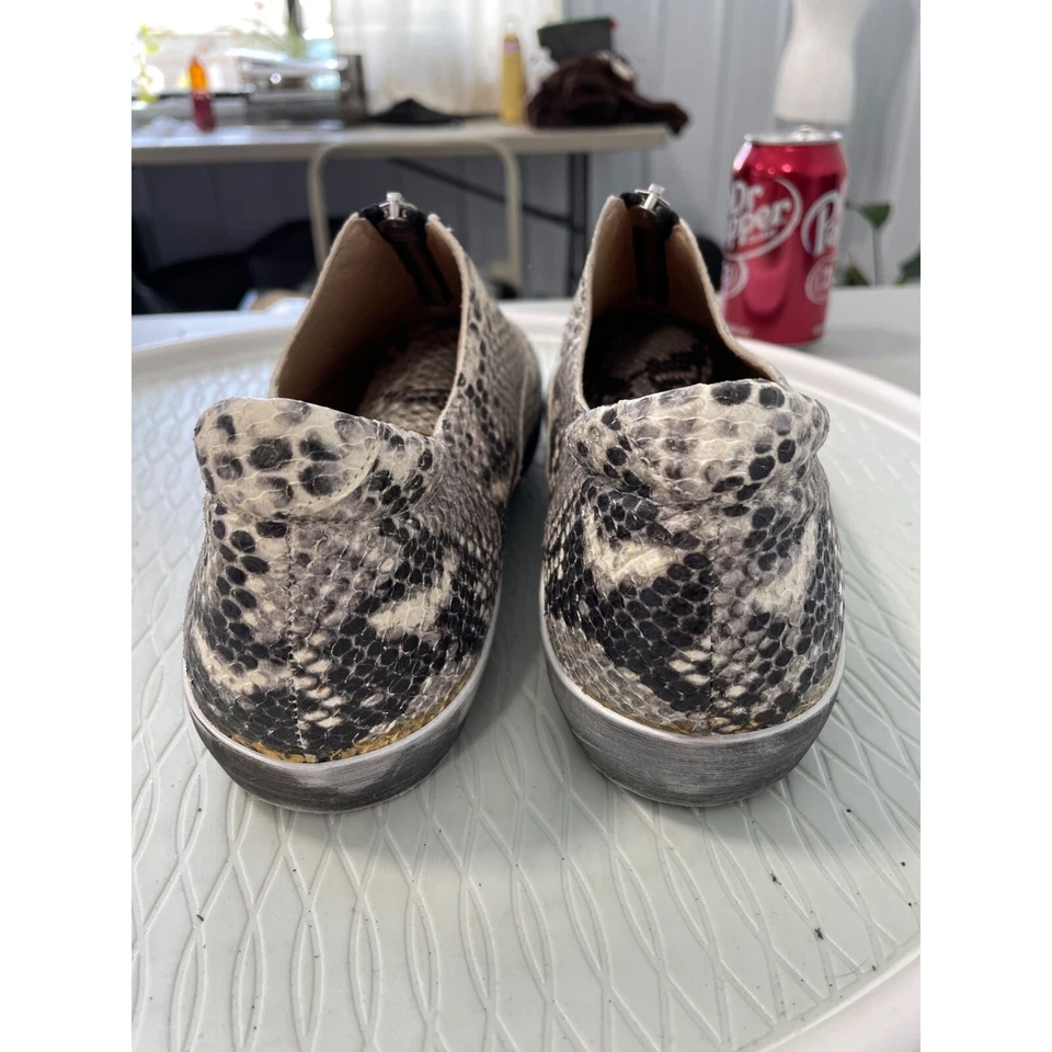 Zapatillas deportivas Sesto Meucci con estampado de pitón para mujer 9 gris crema estampado de serpiente informales con cremallera Foto 4 de 4
