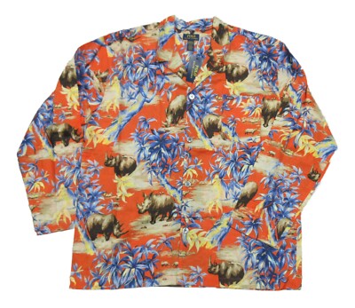 Polo Ralph Lauren Men's Orange Floral & Rhino Graphic 2-Piece