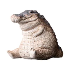 CALIDAKA Alligator Baby Statue Ornament, Tea Pet Alligator Baby Statue Garden...