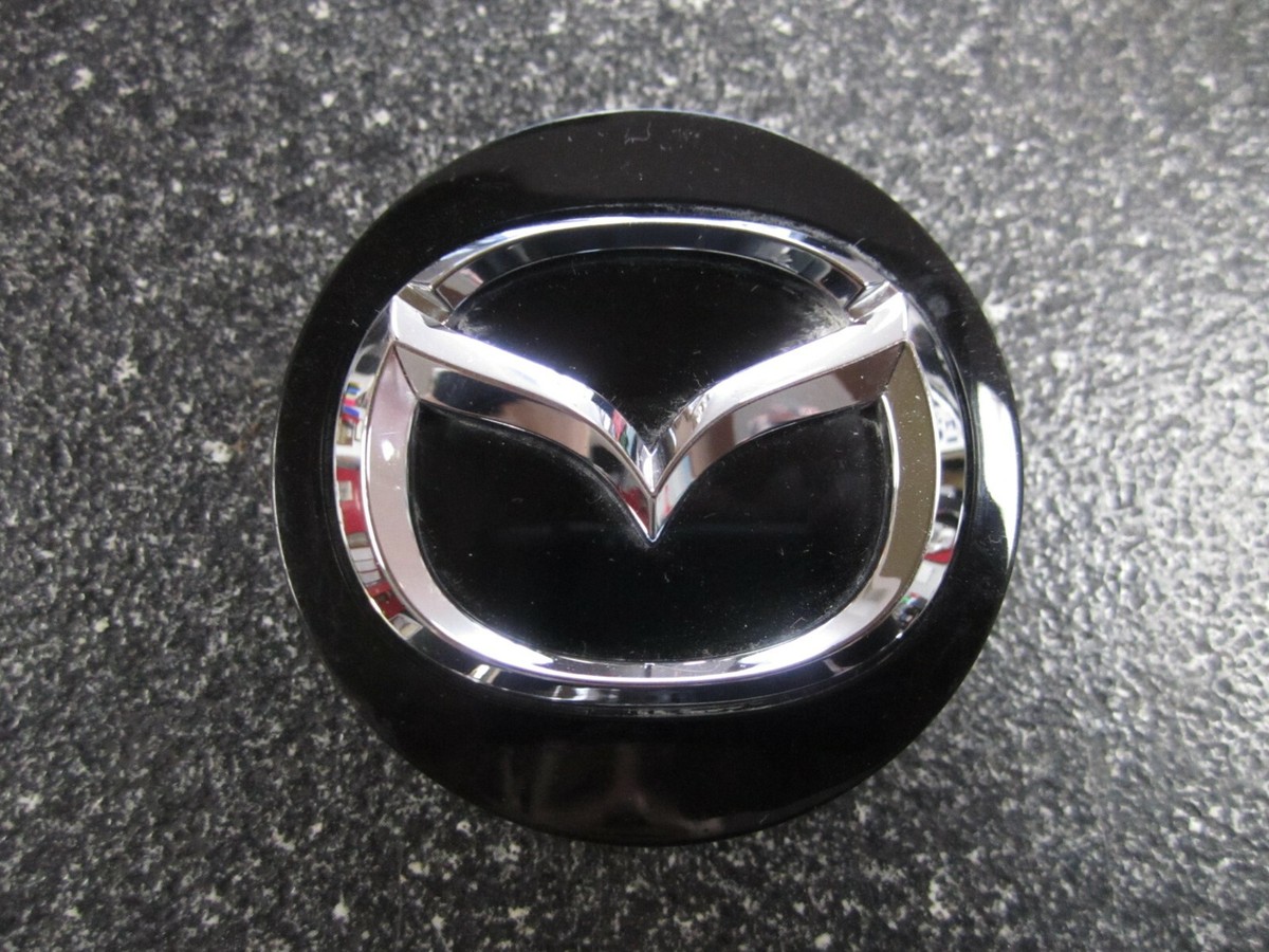 One (1)* OEM Mazda Black & Chrome Center Cap BBM2 37 190 57mm 2.25
