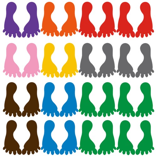 18 Paia Adesivi Patch Pavimento Impermeabili e Antiusura Decalcomanie per Prescolare - Foto 11 di 12