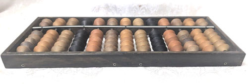 DARUMA Vintage Wooden Abacus Calculating Tool Math Tool Made In Japan 11" X 5" - Picture 7 of 9