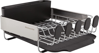 KitchenAid Compact Stainless Steel Dish Rack, 16.06-Inch, Black | eBay