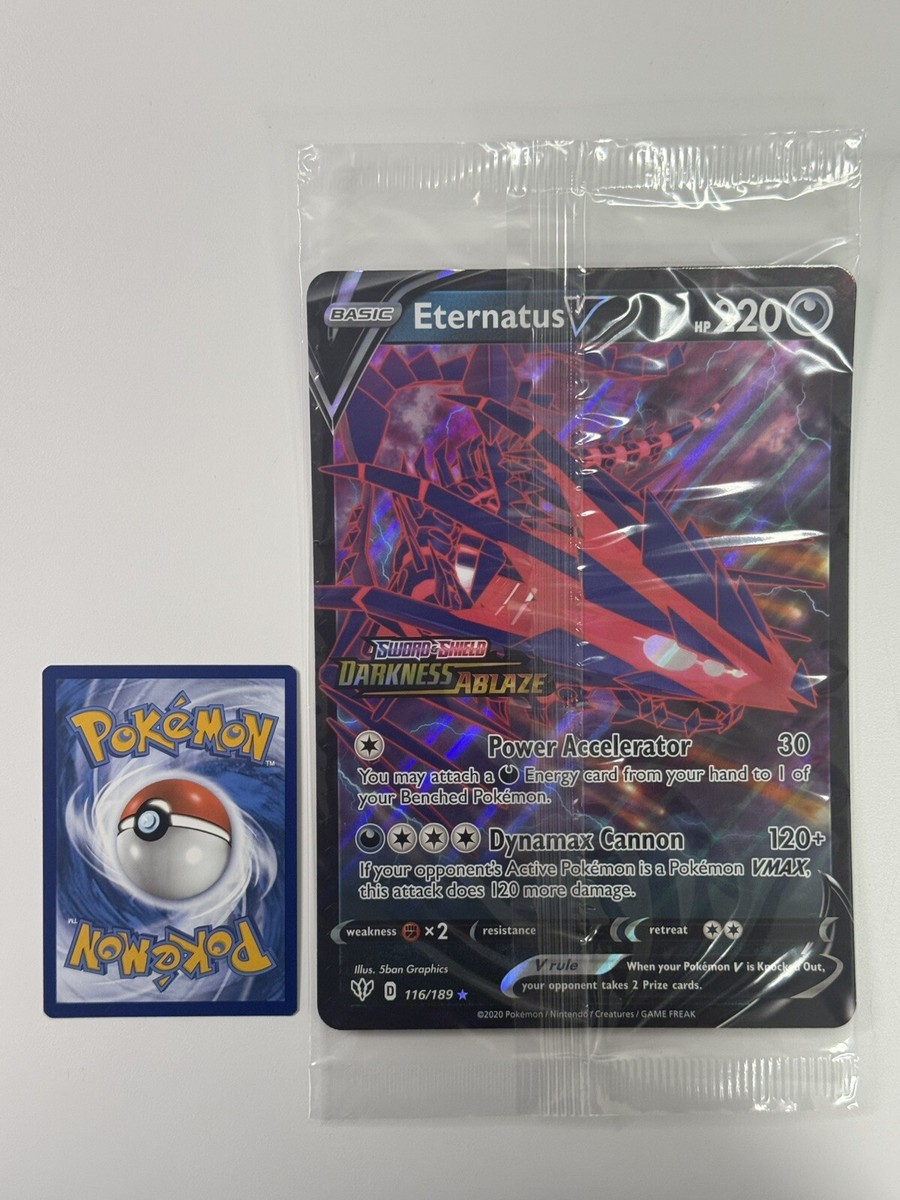 Europe Exclusive JUMBO Eternatus V 116/189 Darkness Ablaze Stamped Promo  SEALED