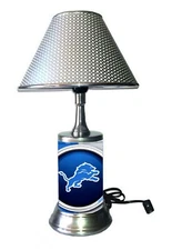 NFL Detroit Lions table lamp with shade, desk lamp