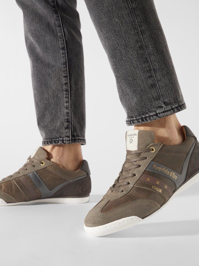 PANTOFOLA D’ORO Pantofola D'Oro Sneakers Retrò Scamosciate Oliva Taglia EU 42 NUOVE Basse