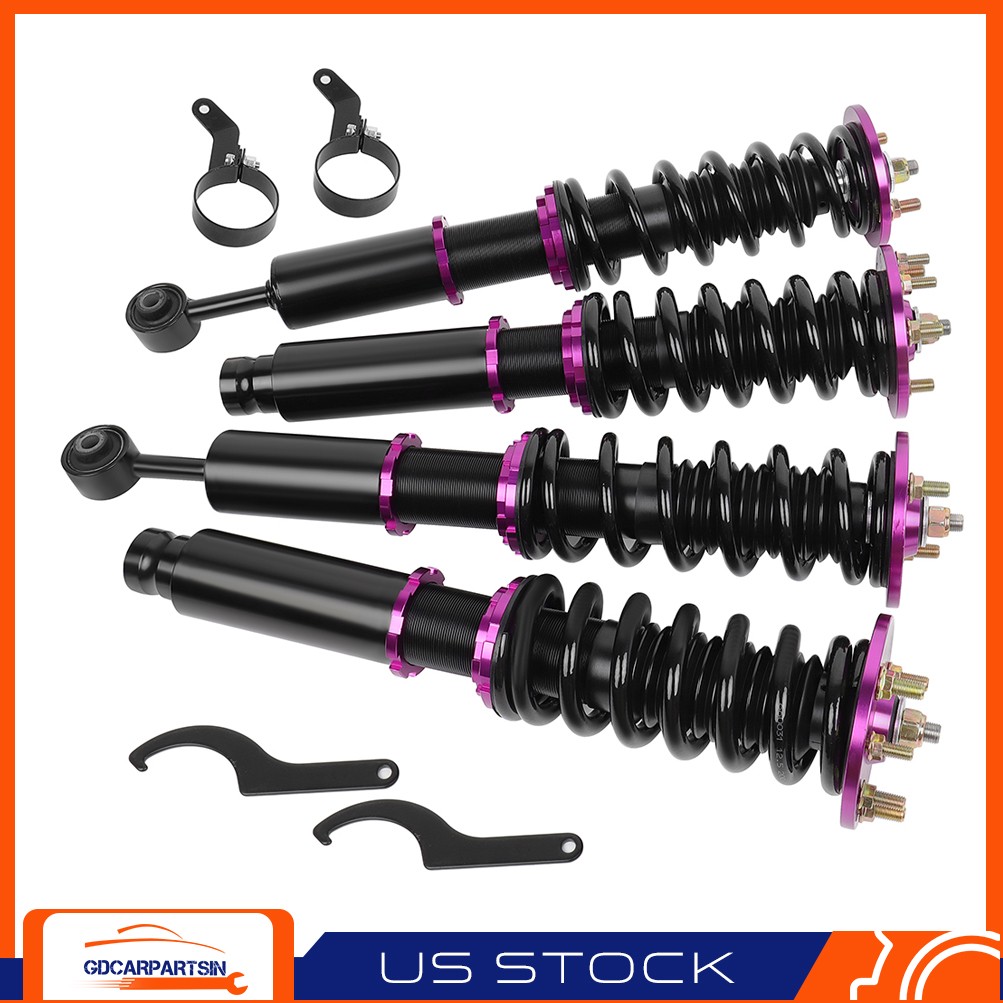 For 2003-2007 Honda Accord Struts Shock Absorber Adj Height Purple Coilovers