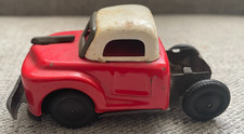 Shioji  Co. SSS JAPAN TIN FRICTION TOY TRUCK RED  WHITE CAB