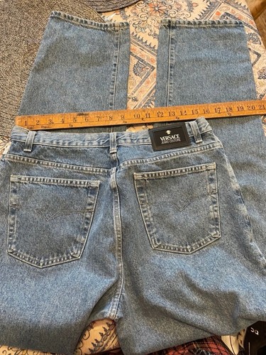 Versace Jeans Couture Mens Vintage Made in Italy Straight Leg Blue Denim 36x32