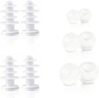 2 Pairs of Nasal Plugs & Multi-Size Slicone Earmuffs Set, Replacement Accesso...