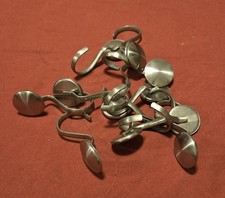 Brushed Nickel Shower Curtain Hooks Set Of 12