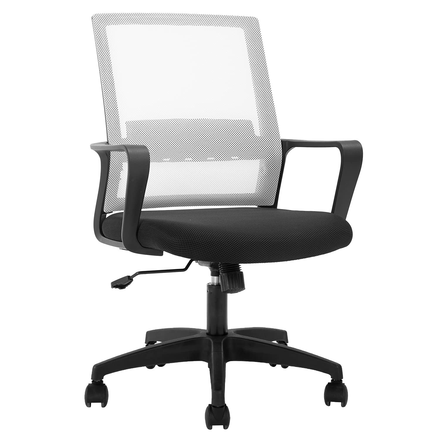 Office Chair Ergonomic Chair Mid Back Mesh Desk Chair Adjustable Height Swive...-image