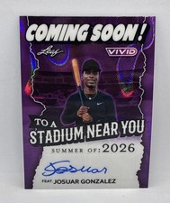 2025 Leaf Vivid Baseball Josuar Gonzalez Giants Coming Soon!  Purple Auto 4/7