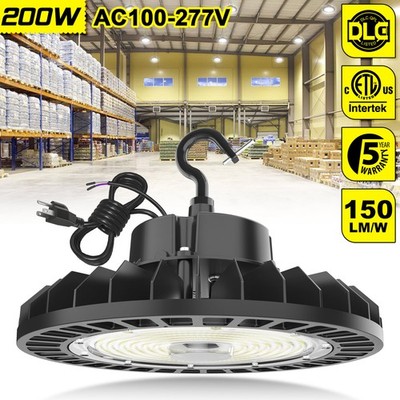 200W UFO Led High Bay Light Commercial Warehouse Shop Fixture 30,000LM 5000K