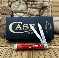 Case XX USA Beautiful Custom Indian Paintbrush Bone Engraved Baby Doc Knife #04