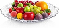 Large Decorative Glass Bowl suitable for Fruits/Salad/Sweets Multipupose 37cm UK
