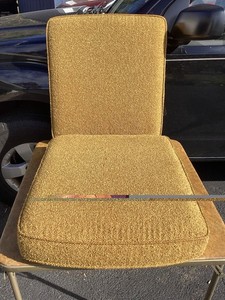 Vintage MCM Chair Seat Cushion  60s 70s  *Cushion Only CHAISE Crazy Pattern BB