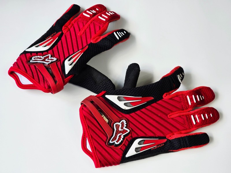 Rare Fox Dirtpaw Platinum Red Long Finger Motocross/MTB Cycling Gloves Size M