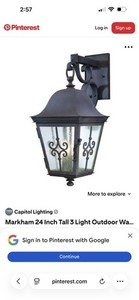 BEST PRICE!  NIB Large Troy Markham Outdoor Lantern, Black Weathered Bronze