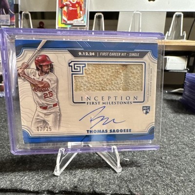 Topps 2025 Inception Thomas Saggese FMAR-TSA Rookie Auto Relic Cardinals /25