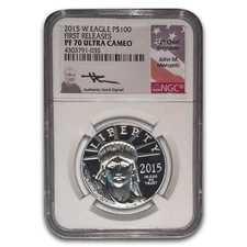 2015-W 1 oz American Platinum Eagle PF-70 NGC (FR, Mercanti)