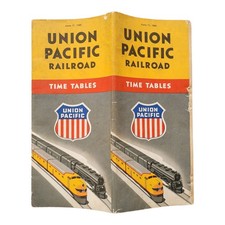 Union Pacific Railroad Time Table Booklet Vintage June c.1949