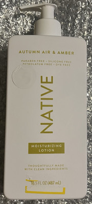 Native Moisturizing Lotion Autumn Air & Amber 16.5 fl oz-unopened -read