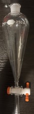 Kimble Kimax Glass 250mL Squibb Separatory Funnel w/ 4mm PTFE Stopcock