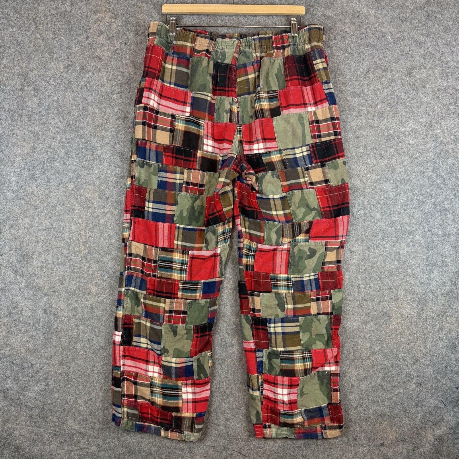 American Eagle Patchwork Pants Mens Large Madras … - image 2
