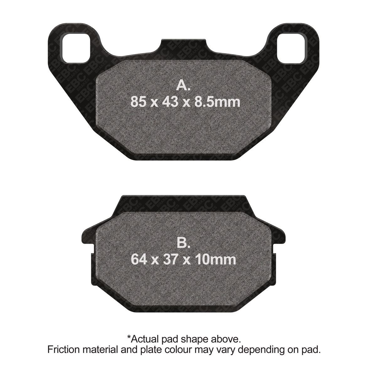 EBC Scoot Brake Pads Front Left for Kymco Agility 125 C20000 16 Inch 2008 - 2015