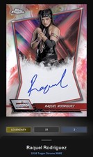 2026 Topps WWE Slam Chrome Raquel Rodriguez Red Signature Legendary 5cc Auto