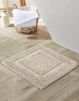 Shower Bath Mat 50x50cm Tufted Pink White Blue Homelife Natural Soft Absorbent