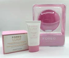 Foreo Luna Mini 3 3pc Skincare Bundle Face Cleansing Massager Foam Nourish Balm