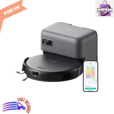 Self-Empty Robot Vacuum w/ LiDAR, Pet Hair, Slim 2.85", Smart Mapping