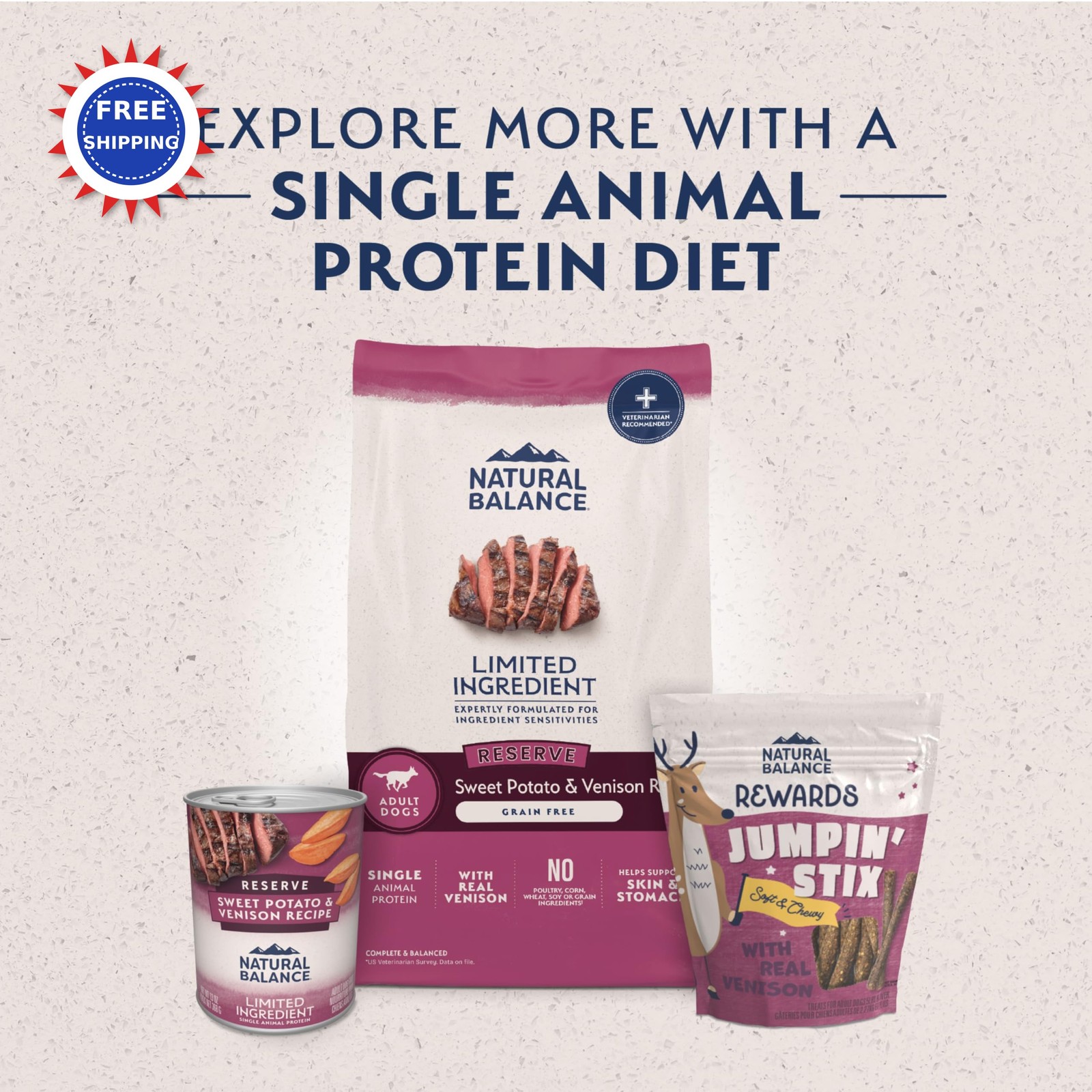 Dog Food Grain Free Natural Balance Sweet Potato & Venison 22 Lb Limited Adult thumbnail 6