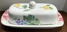 International China Company Stoneware Covered Butter Dish – Floral VTG 8.25”