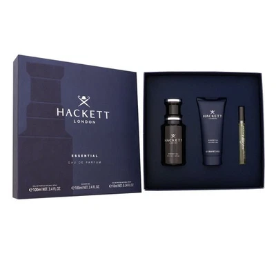 Hackett London Essential Set 100 ml EDP & 100 ml Duschgel & 10 ml EDP Travel Spr