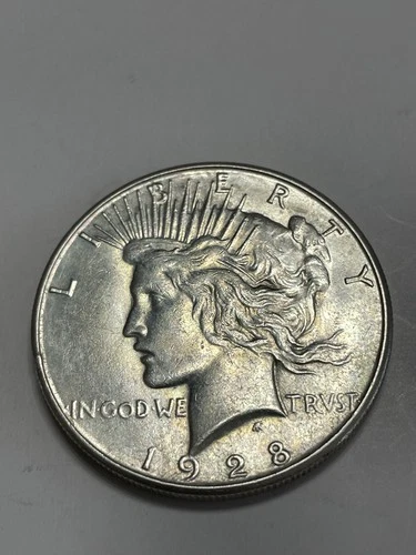 1928 S Peace Silver Dollar About Uncirculated Plus