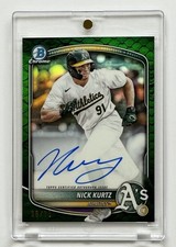 2025 Bowman Chrome Prospects Nick Kurtz #CPA-NK Green Reptilian Refractor /99 RC