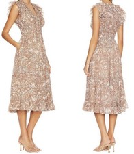 NWT Ulla Johnson Samara inRuffle Crinkled Midi Dress 6