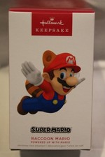 Hallmark Keepsake Super Mario Raccoon Mario Ornament 2022 Powered Up Series