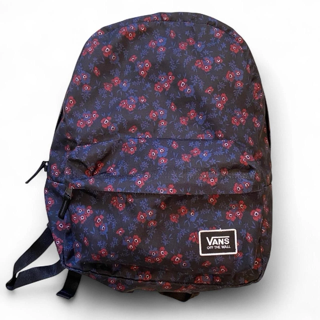 Zaino VANS floreale nero rosa tela viaggio scuola tasche cinghie imbottite