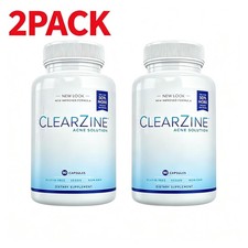 2 ClearZine: Most Powerful Acne  Clear Skin Supplement for Teens  Adults 90 ct