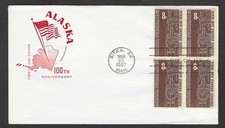 #C70 8c Alaska Purchase -House of Farnam FDCB4